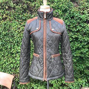 Vince Camuto Quilted Olive Green Jacket - Size XS